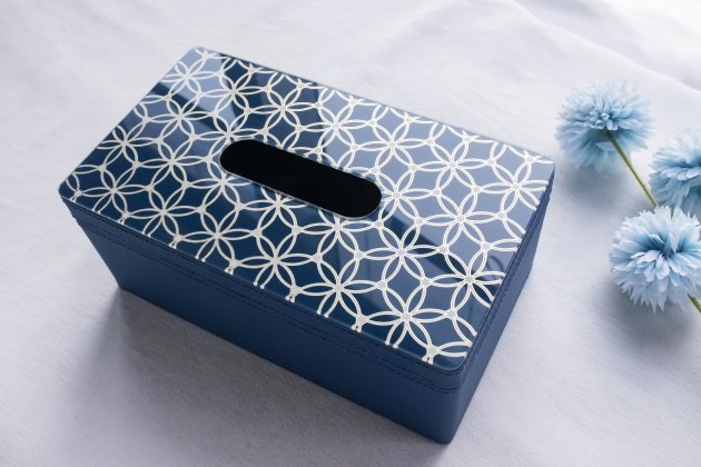 【推薦禮盒】【ISL Islam ‧ 和平之音面紙盒】皮革沉穩藍-單入
