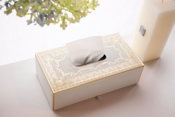 新品推薦【Sky Garden玻璃】月牙白 面紙盒